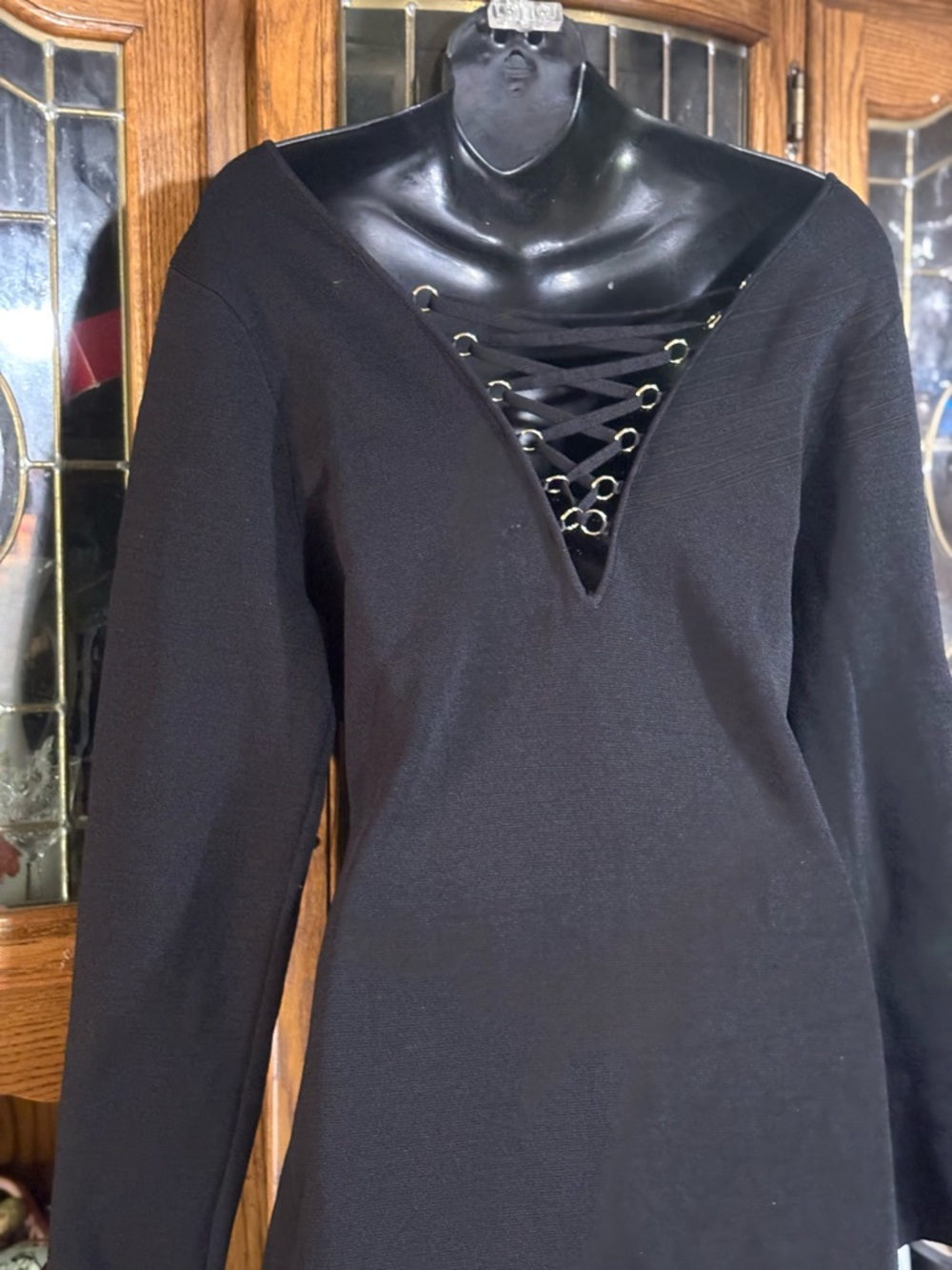 Calvin Klein Back lace Up knit dress size - Picture 3 of 11